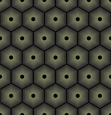 OLIVE BACKGROUND WITH BLACK VECTOR HEXAGONS