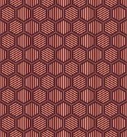 ABSTRACT VECTOR SEAMLESS BACKGROUND WITH CORAL HEXAGONS
