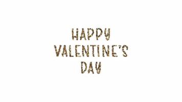 Happy Valentine Day gold shimmers and glitters