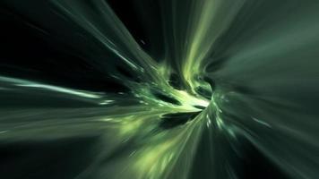 Abstract dark green alien hyperspace warp tunnel video