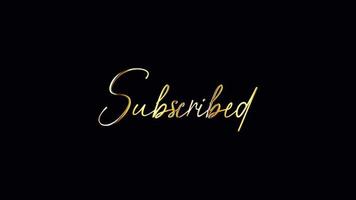 SBUSCRIBE Gold Text Titles background typography video
