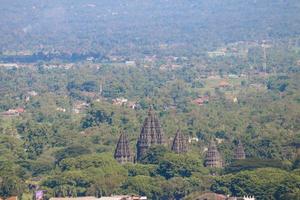 Aerial view of Prambanan Temple in Yogykarta, Indonesia photo