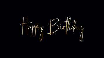 Happy Birthday Gold Text Titles background typography video