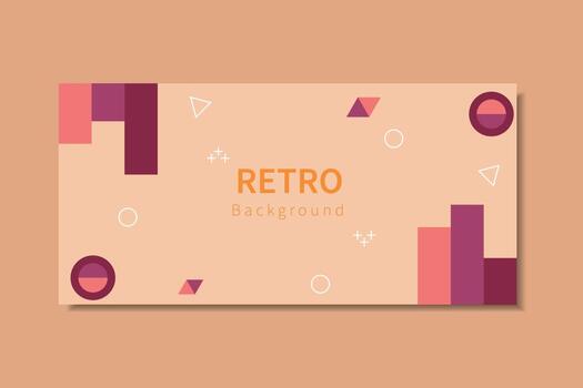 Fondo de banner abstracto retro con diseño moderno vector