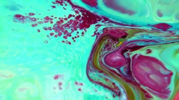abstrakt oändlig bakgrundsstruktur färgreaktion och explosioner. närbild av abstrakt video