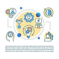 Talent management concept linear illustration. Skills development. Professional growth. Article, brochure, magazine page. Thin line icons with text. Print design. Vector isolated outline drawing