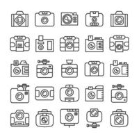 digital camera and action camera icons vector