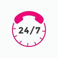 24 hours customer service icon. 24 7 support icon sign button. customer service icon vector