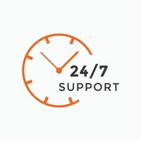 24 hours call center icon vector 247 support icon sign button call center symbol icon template