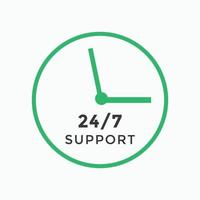 24 hours call center icon vector 247 support icon sign button call center symbol icon template