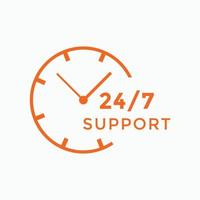 24 hours call center icon vector 247 support icon sign button call center symbol icon template