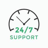 24 hours call center icon vector 247 support icon sign button call center symbol icon template