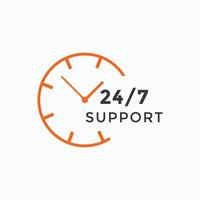 24 hours call center icon vector 247 support icon sign button call center symbol icon template