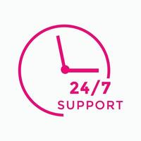 24 hours call center icon vector 247 support icon sign button call center symbol icon template