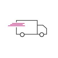 Delivery truck icon vector template. fast shipping delivery. delivery service