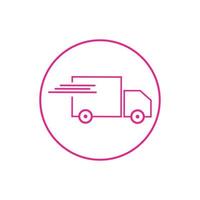 plantilla de vector de icono de camión de entrega. entrega de envío rápido. servicio de entrega