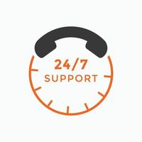 24 hours customer service icon. 24 7 support icon sign button. customer service icon vector