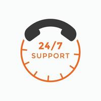 24 hours customer service icon. 24 7 support icon sign button. customer service icon vector