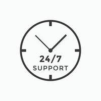 customer support icon. 24 hours call center icon vector