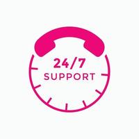 24 hours customer service icon. 24 7 support icon sign button. customer service icon vector