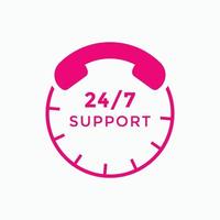 24 hours customer service icon. 24 7 support icon sign button. customer service icon vector