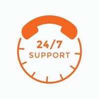 customer support icon. 24 hours call center icon vector