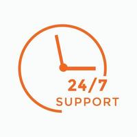 24 hours call center icon vector 247 support icon sign button call center symbol icon template