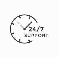 customer support icon. 24 hours call center icon vector