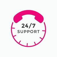 24 hours customer service icon. 24 7 support icon sign button. customer service icon vector