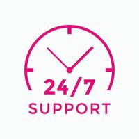 24 hours call center icon vector 247 support icon sign button call center symbol icon template