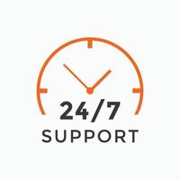 24 hours call center icon vector 247 support icon sign button call center symbol icon template