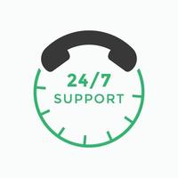 customer support icon. 24 hours call center icon vector