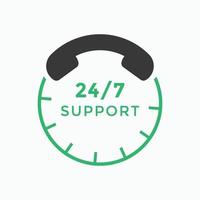 customer support icon. 24 hours call center icon vector