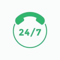 customer support icon. 24 hours call center icon vector