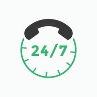 customer support icon. 24 hours call center icon vector