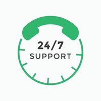 customer support icon. 24 hours call center icon vector