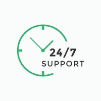 24 hours call center icon vector 247 support icon sign button call center symbol icon template