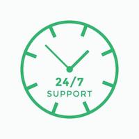 24 hours call center icon vector 247 support icon sign button call center symbol icon template