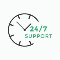 24 hours call center icon vector 247 support icon sign button call center symbol icon template