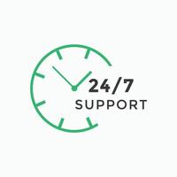 24 hours call center icon vector 247 support icon sign button call center symbol icon template