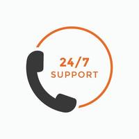 24 hours customer service icon. 24 7 support icon sign button. customer service icon vector