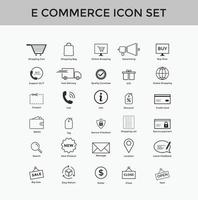 Set of e commerce line icon  online shopping icon set editable Stroke vector