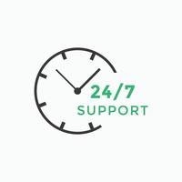 24 hours call center icon vector 247 support icon sign button call center symbol icon template