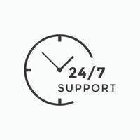 customer support icon. 24 hours call center icon vector