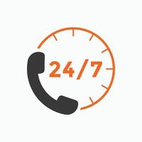 customer support icon. 24 hours call center icon vector