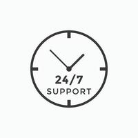 customer support icon. 24 hours call center icon vector