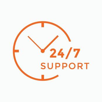 24 hours call center icon vector 247 support icon sign button call center symbol icon template