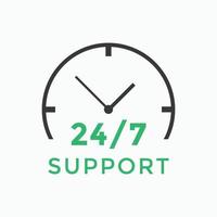 24 hours call center icon vector 247 support icon sign button call center symbol icon template