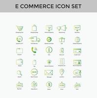 conjunto de iconos de línea de comercio electrónico conjunto de iconos de compras en línea trazo editable vector