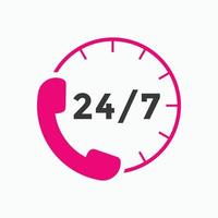 24 hours customer service icon. 24 7 support icon sign button. customer service icon vector